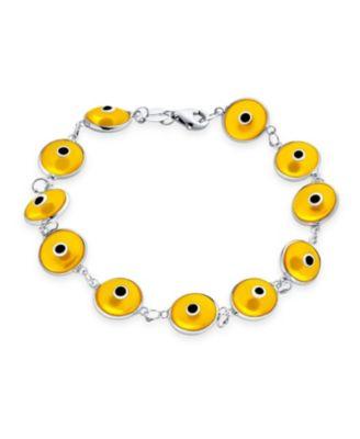 bling jewelry multicolor evil eye strand bracelet