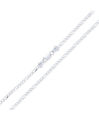 bling jewelry solid sterling silver figaro link chain necklace