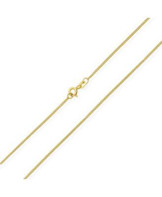 bling jewelry thin 2mm strong simple miami cuban curb chain necklace yellow gold plated.925 sterling silver