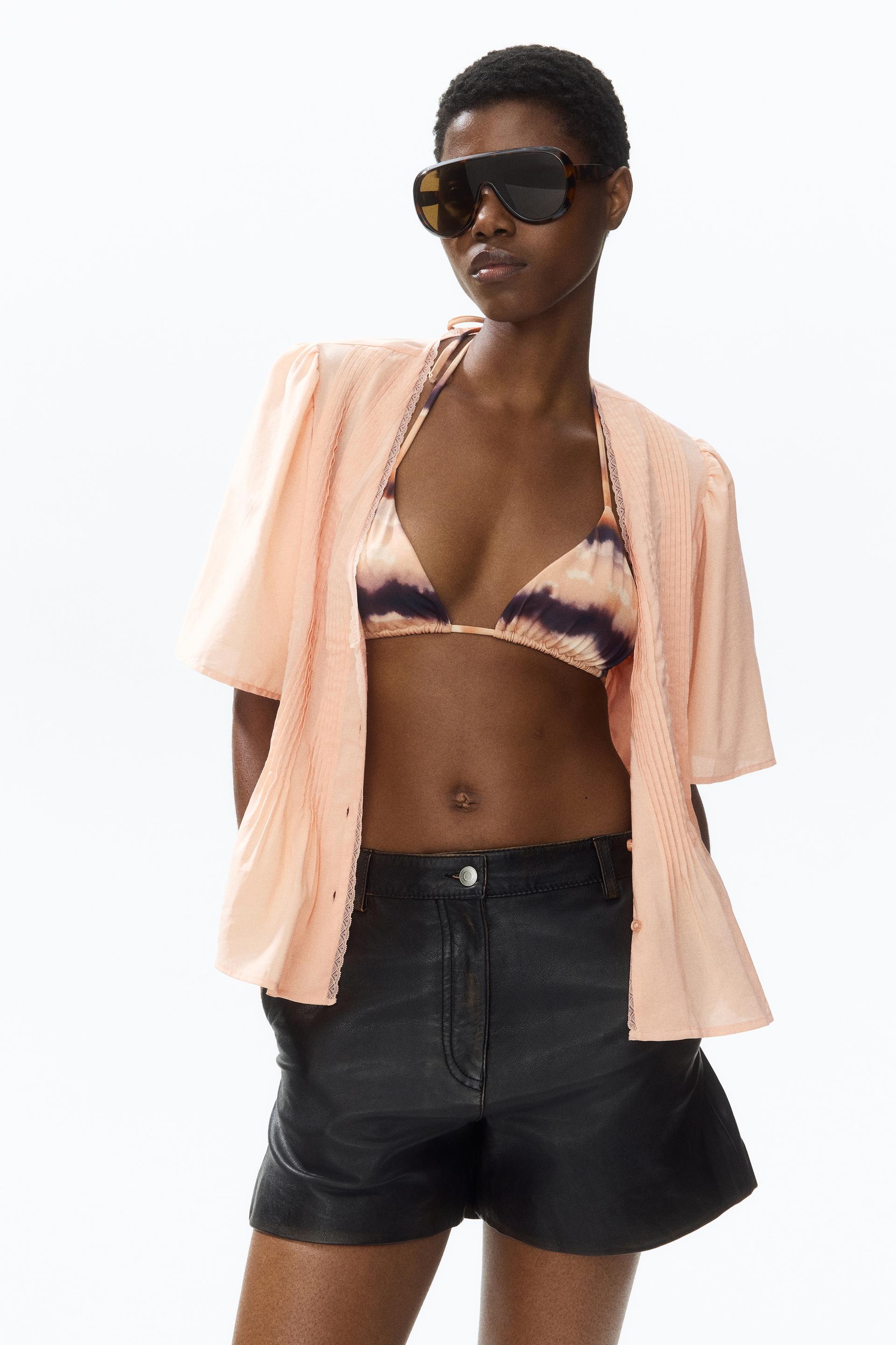 blouse with pintucks
