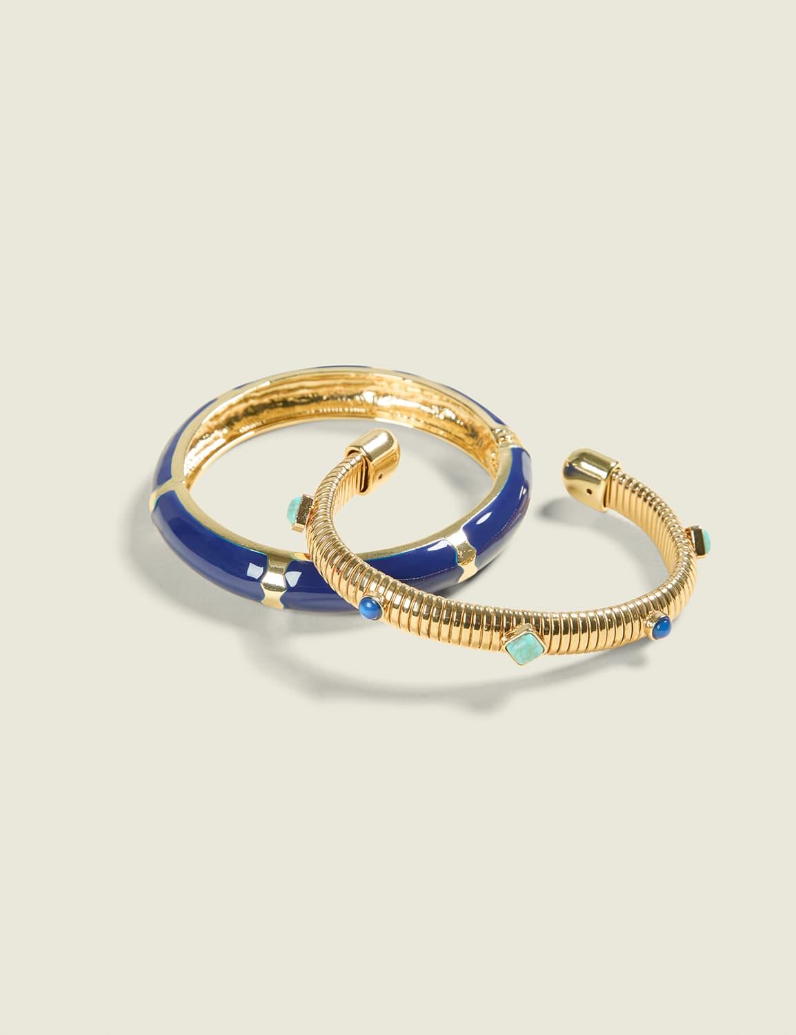 blue duo bracelet set