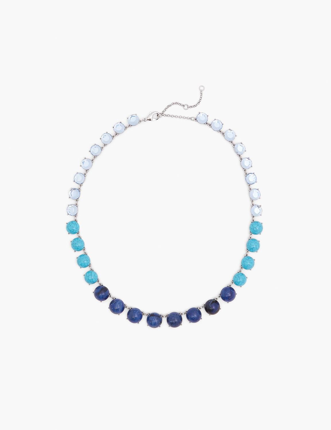 blue imitation stone necklace