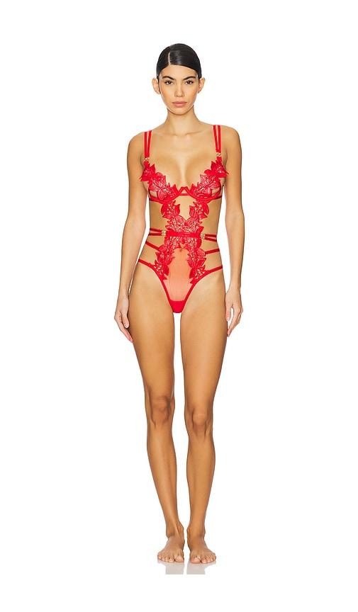 bluebella ophelia bodysuit in red. - size 32b (also in 34b)