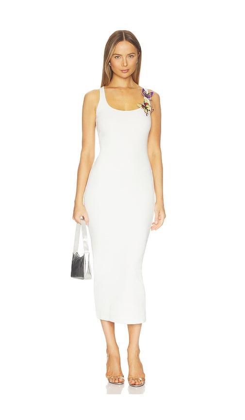 blumarine butterfly tank dress in white. - size l (also in xs, m)