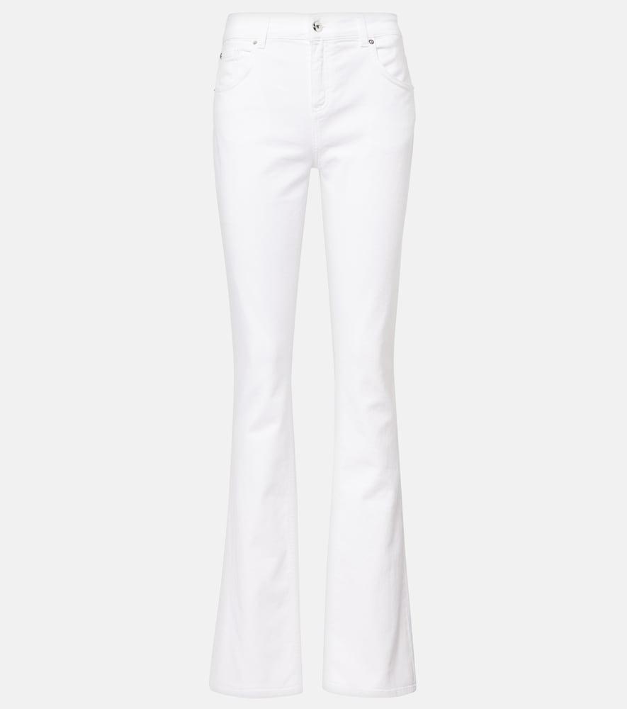 blumarine chain-detail high-rise bootcut jeans