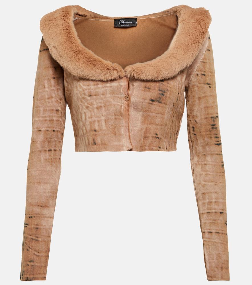 blumarine cropped cardigan