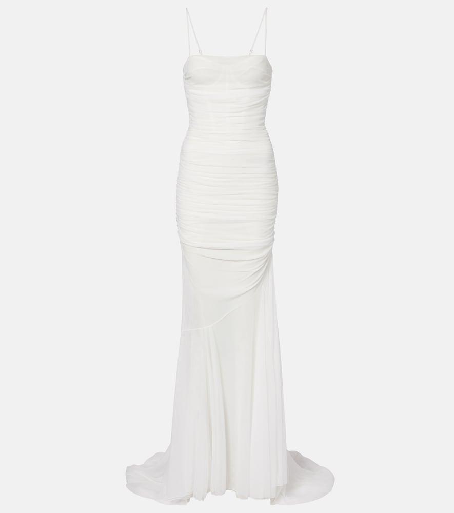blumarine draped gown