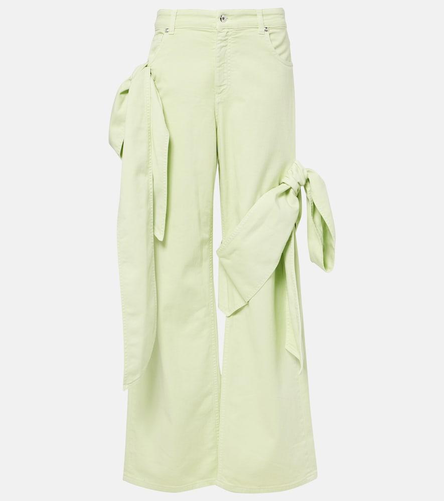blumarine draped straight jeans