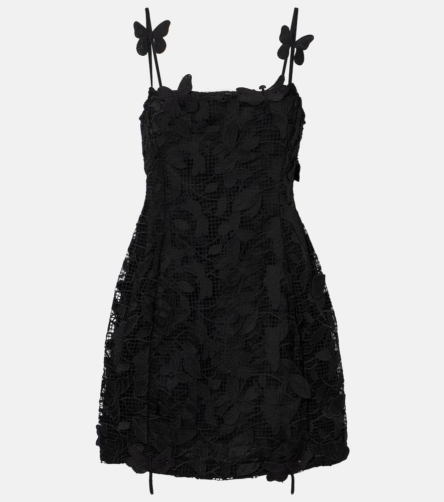 blumarine embroidered lace minidress