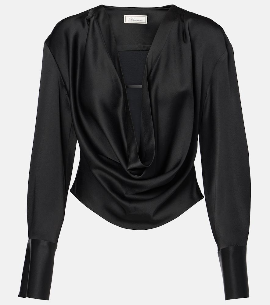 blumarine envers draped satin top