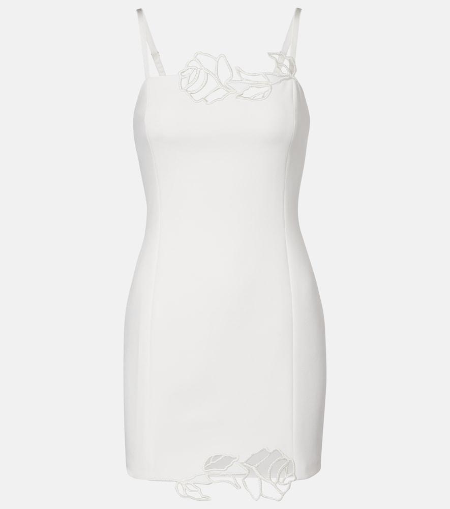 blumarine laser-cut crêpe cady minidress