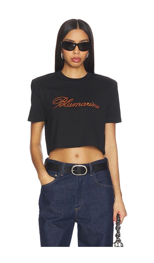blumarine logo t shirt in black. - size l (also in s, xs)