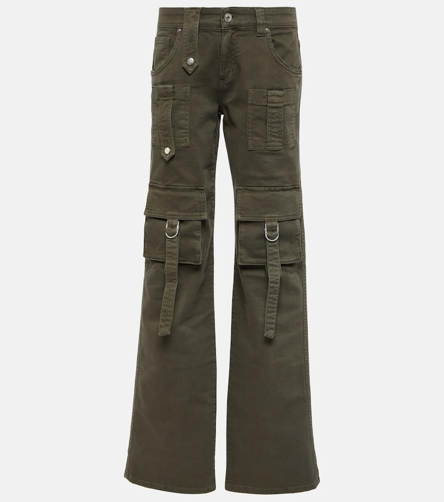 blumarine low-rise denim cargo pants