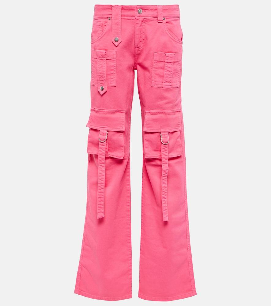 blumarine low-rise denim cargo pants