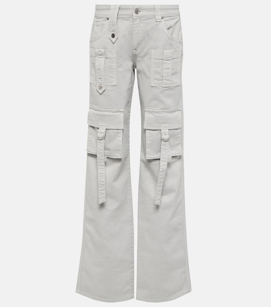blumarine low-rise denim cargo pants