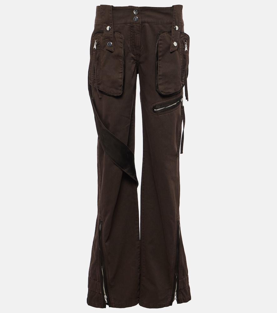 blumarine low-rise denim cargo pants
