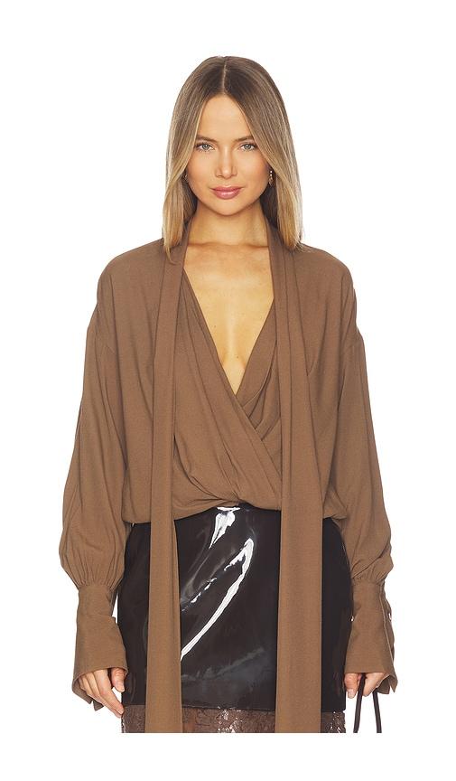 blumarine marocaine top in brown. - size 36 (also in 38, 40)