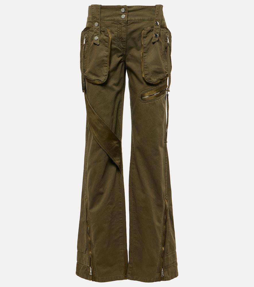 blumarine mid-rise flared cargo jeans