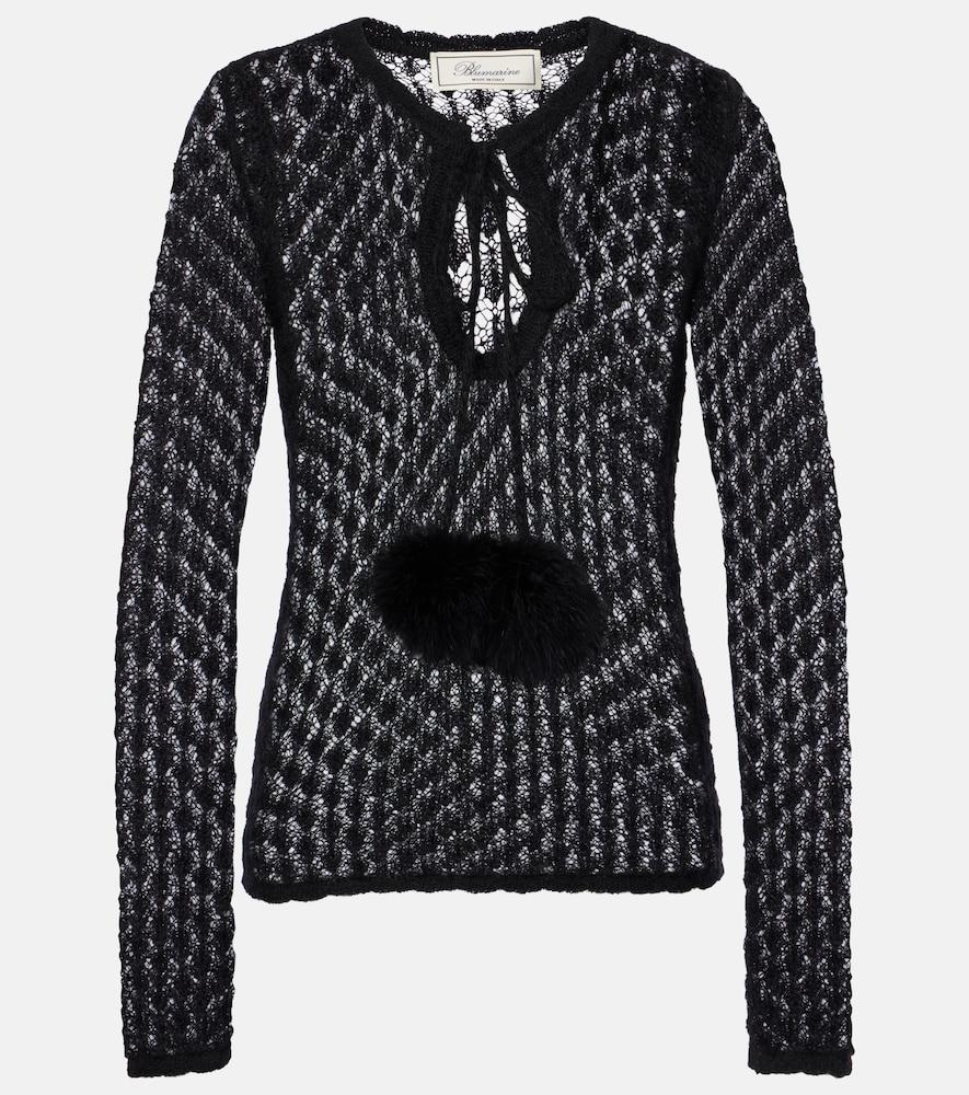 blumarine open-knit top
