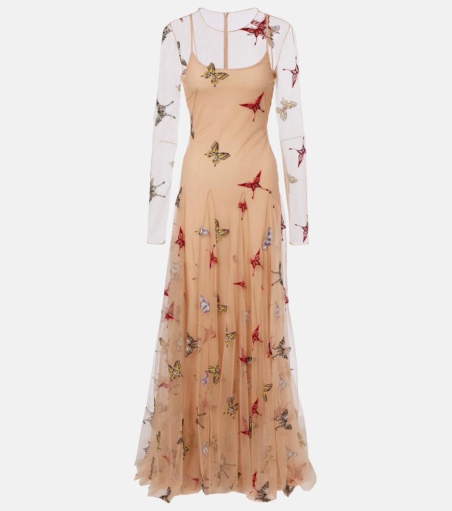 blumarine patch-appliqué maxi dress
