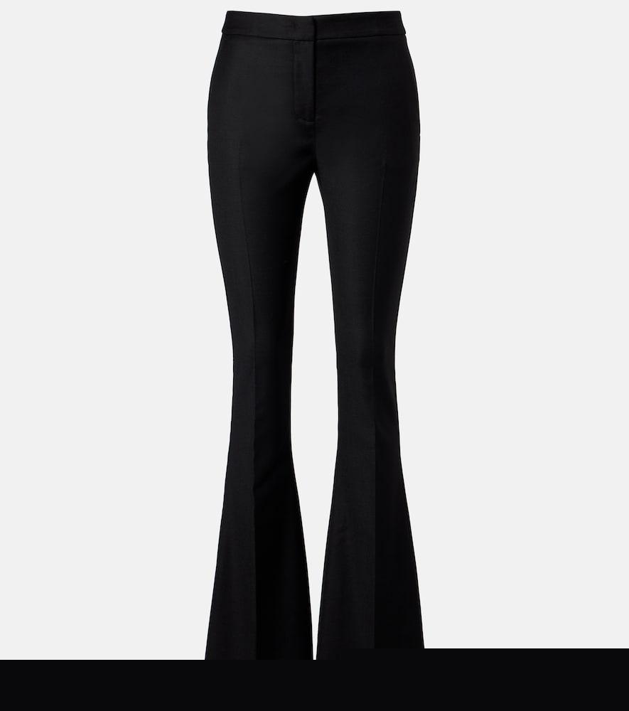 blumarine pleated flared pants
