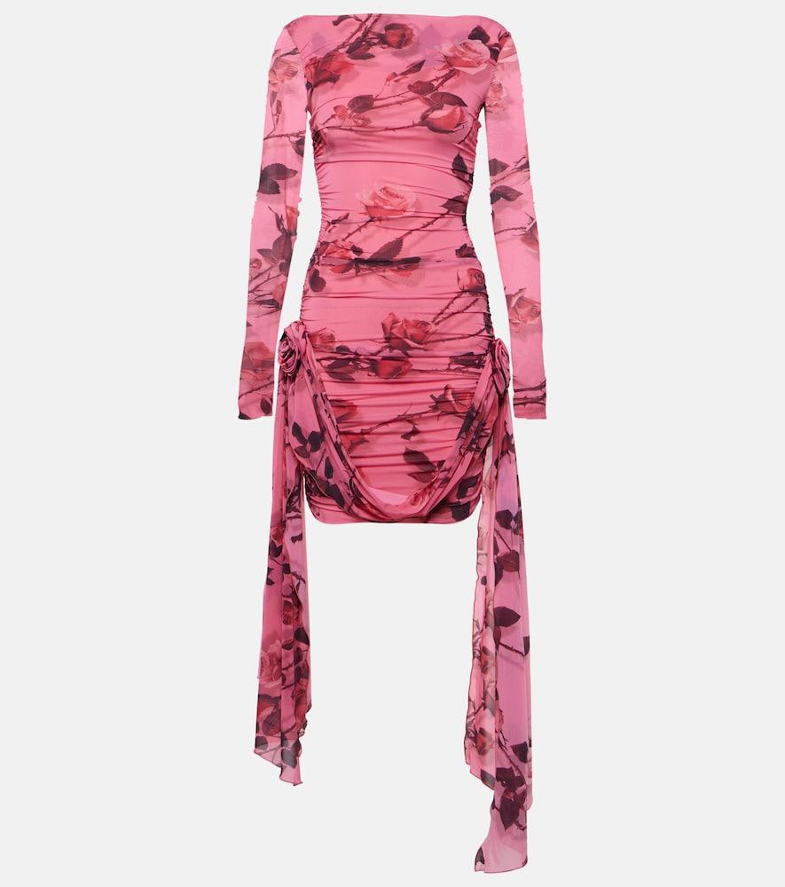 blumarine printed jersey minidress
