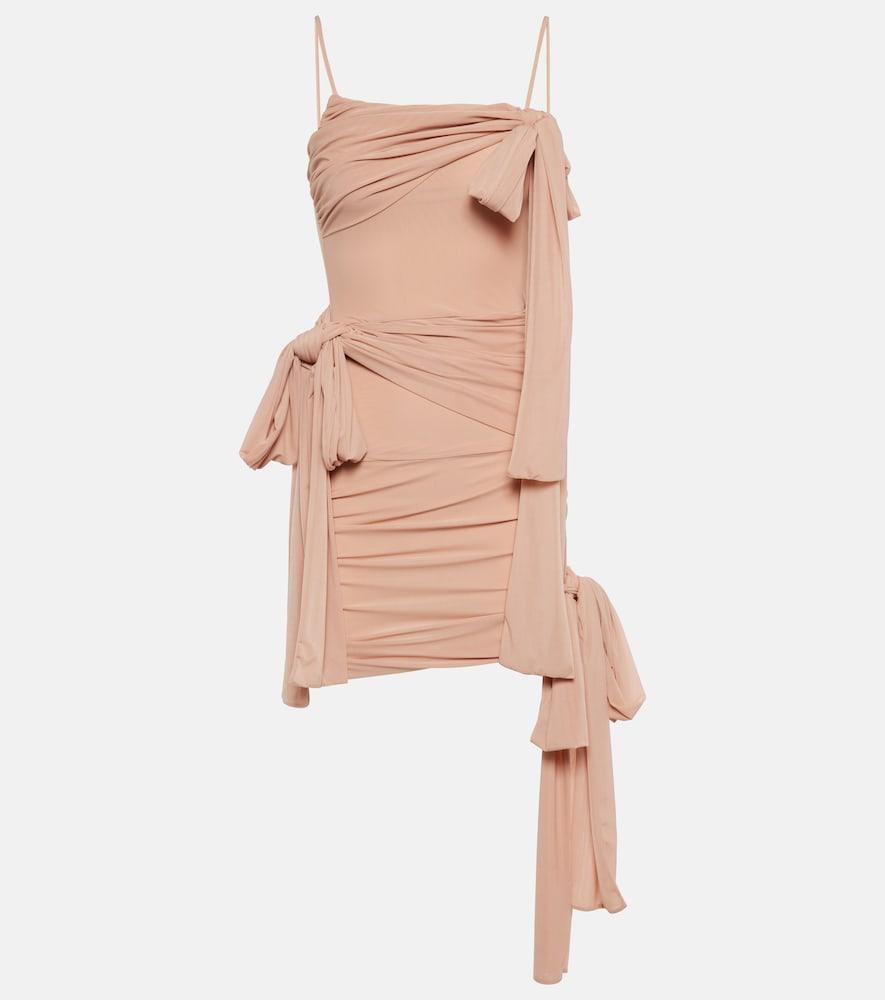 blumarine ruched jersey minidress