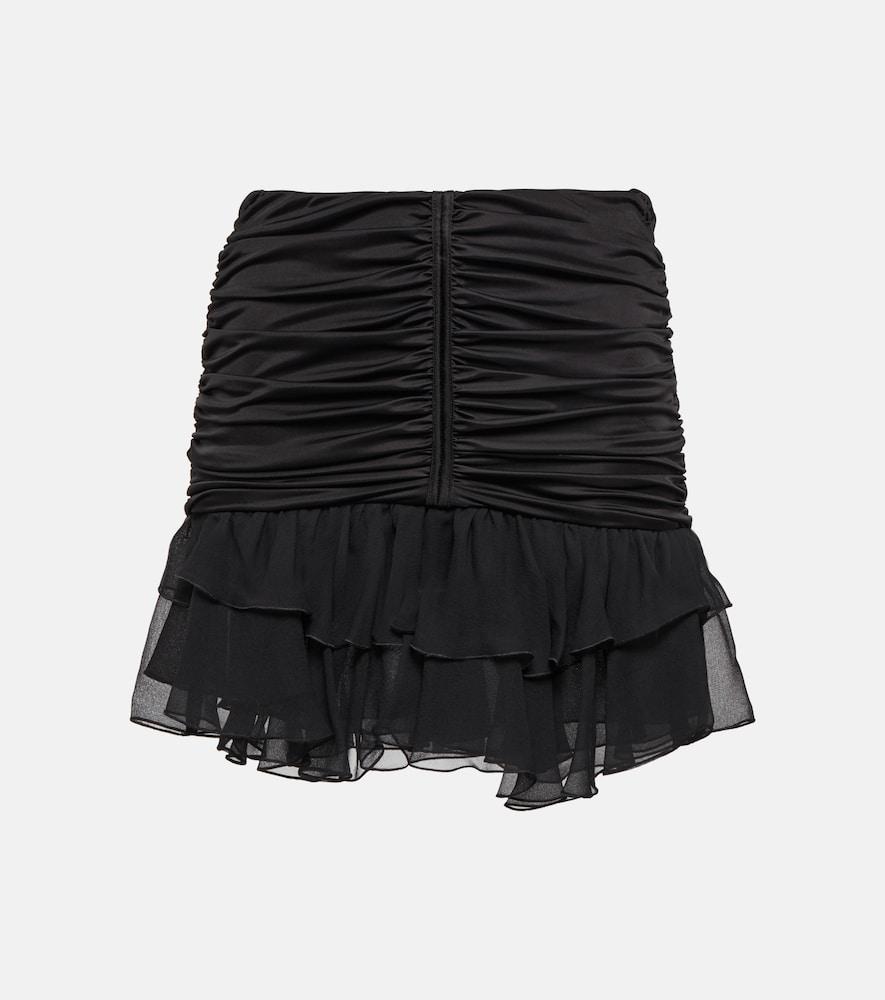 blumarine ruffle-trimmed pleated miniskirt