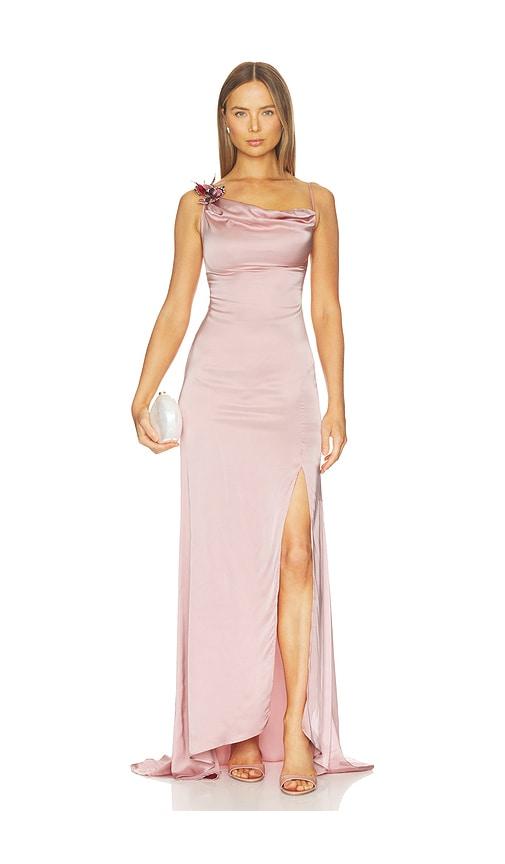 blumarine satin butterfly dress in pink. - size 36 (also in 38, 40)