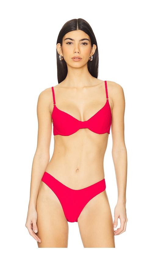 boamar asia bikini top in red. - size s (also in xs)