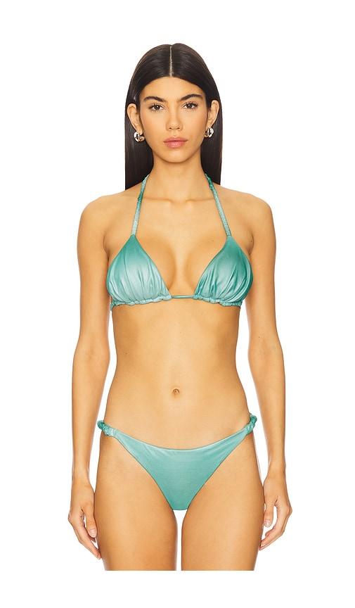 boamar nia bikini top in green. - size m (also in s)