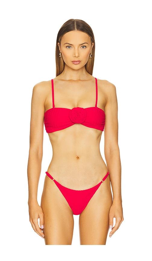 boamar x revolve makis bikini top in red. - size l (also in xs)