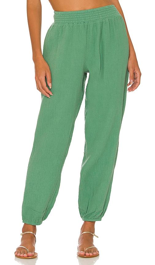 bobi beach gauze pant in green. - size l (also in s)
