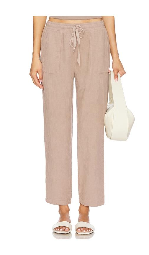 bobi beach pant in taupe. - size l (also in s, xs, m)