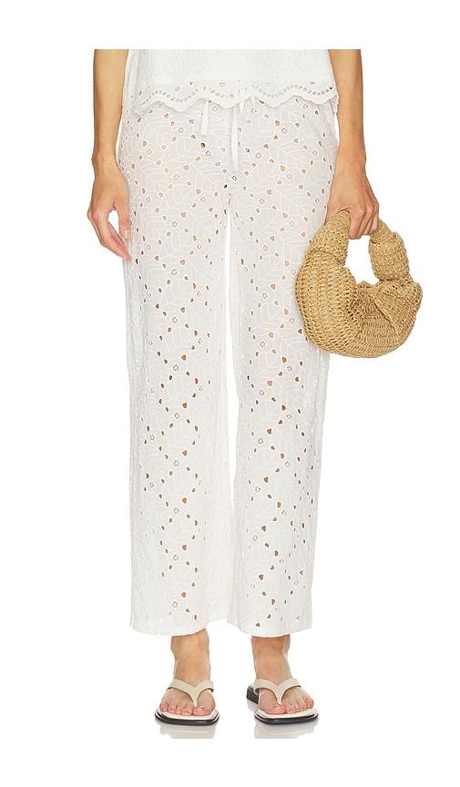 bobi beach pant in white. - size l (also in m, s, xl, xs)