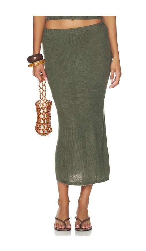 bobi blair maxi skirt in sage. - size l (also in m, s)