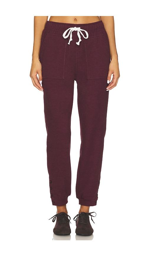 bobi button jogger pant in purple. - size s (also in xs)