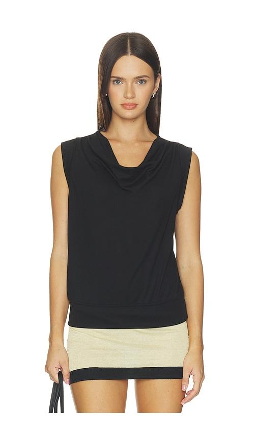 bobi cowl muscle tank in black. - size l (also in xs, s, m)