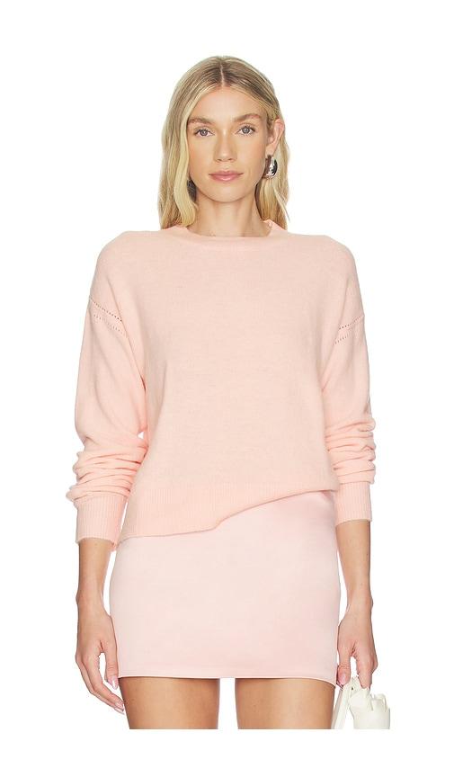 bobi crewneck boxy sweater in blush. - size l (also in xs, s, m, xl)