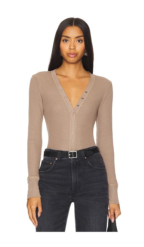bobi long sleeve in brown. - size l (also in m, s, xl, xs)