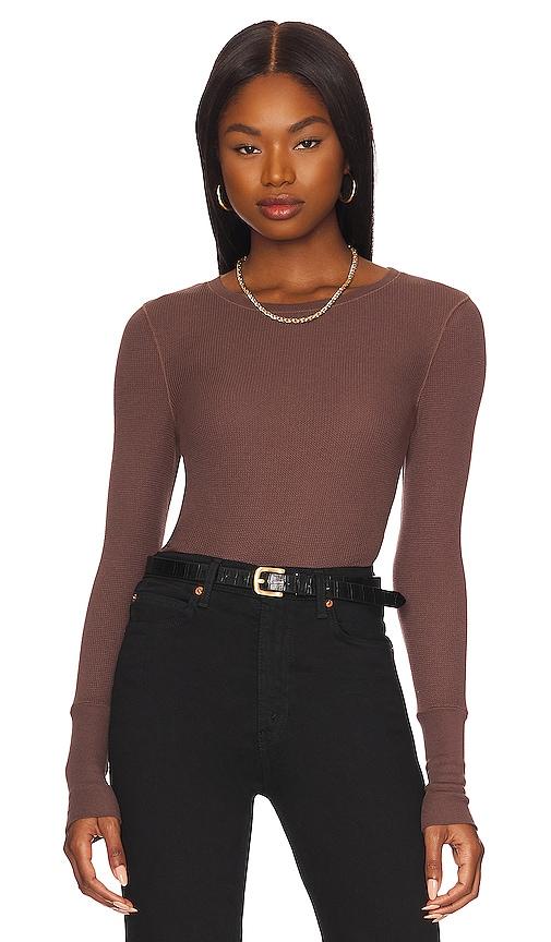 bobi modal thermal top in brown. - size m (also in xs, xl)