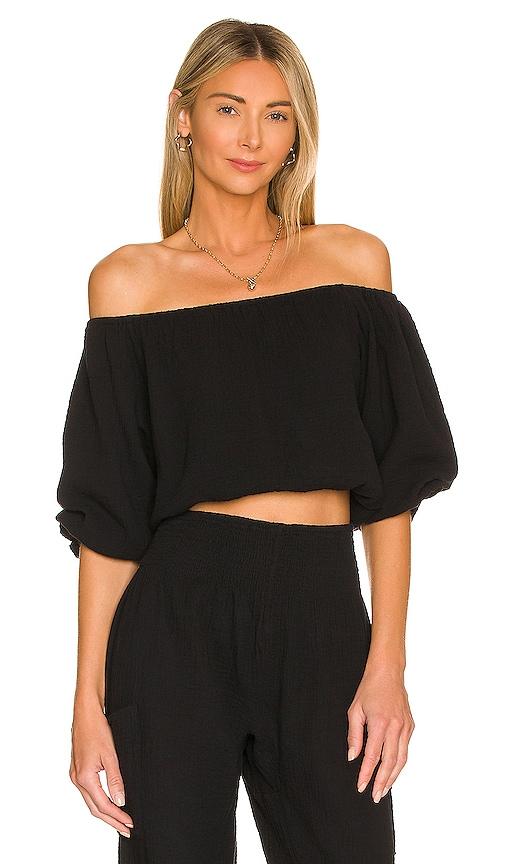 bobi off the shoulder top in black. - size s (also in xs)