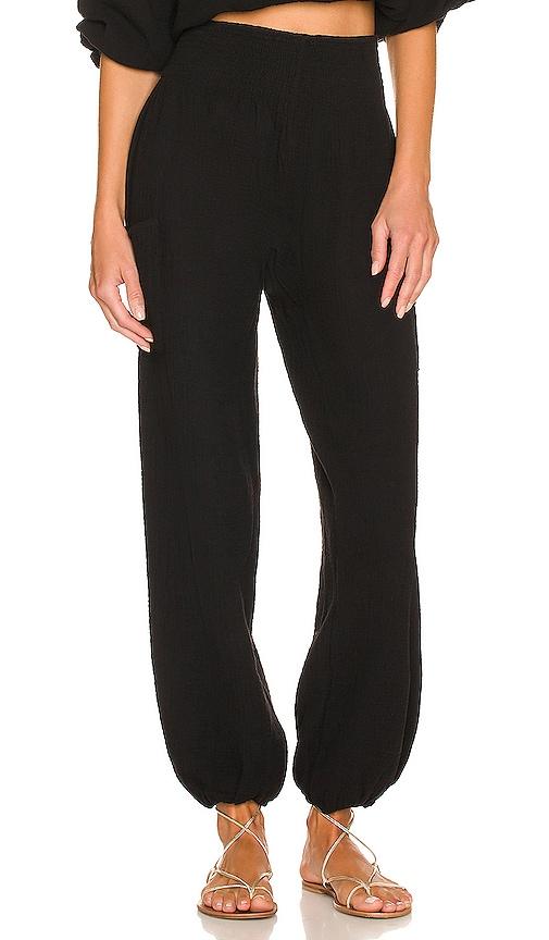 bobi relaxed pant in black. - size m (also in xs, s)