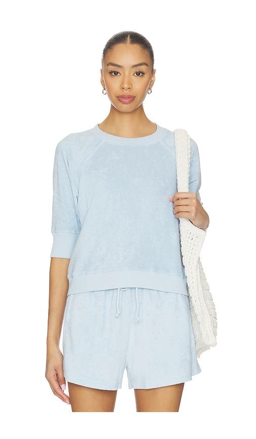 bobi s/s classic raglan pullover in baby blue. - size m (also in xs, s)