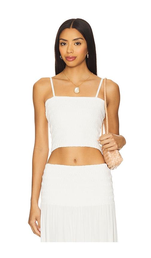 bobi smocked tube top in white. - size l (also in xs, s, m, xl)