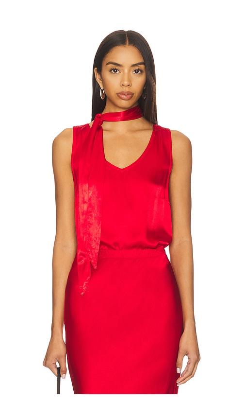 bobi tank with removable neck tie in red. - size m (also in xs, s)