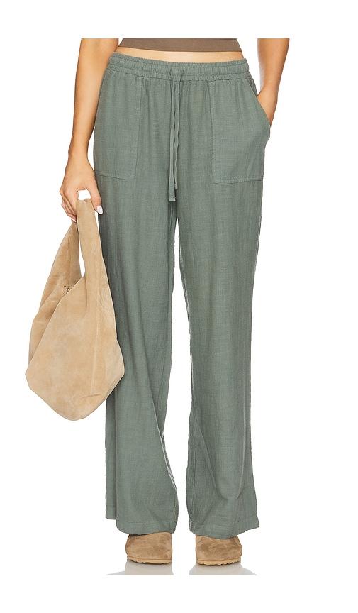 bobi wide leg jogger in sage. - size xl (also in xs)