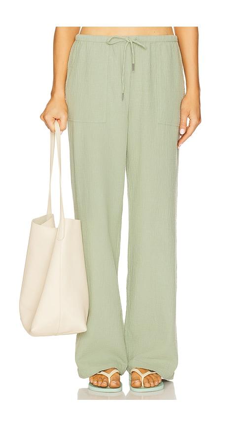 bobi wide leg pant in sage. - size l (also in xs)