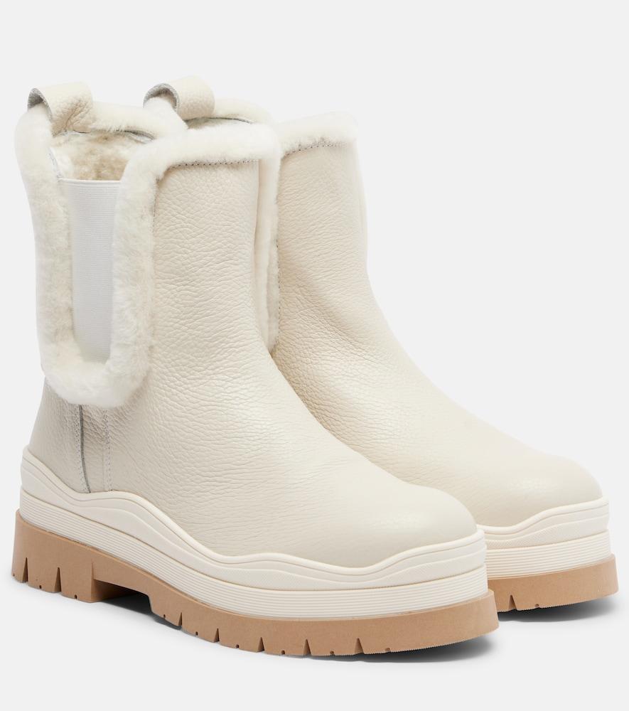 bogner arosa shearling-lined leather ankle boots