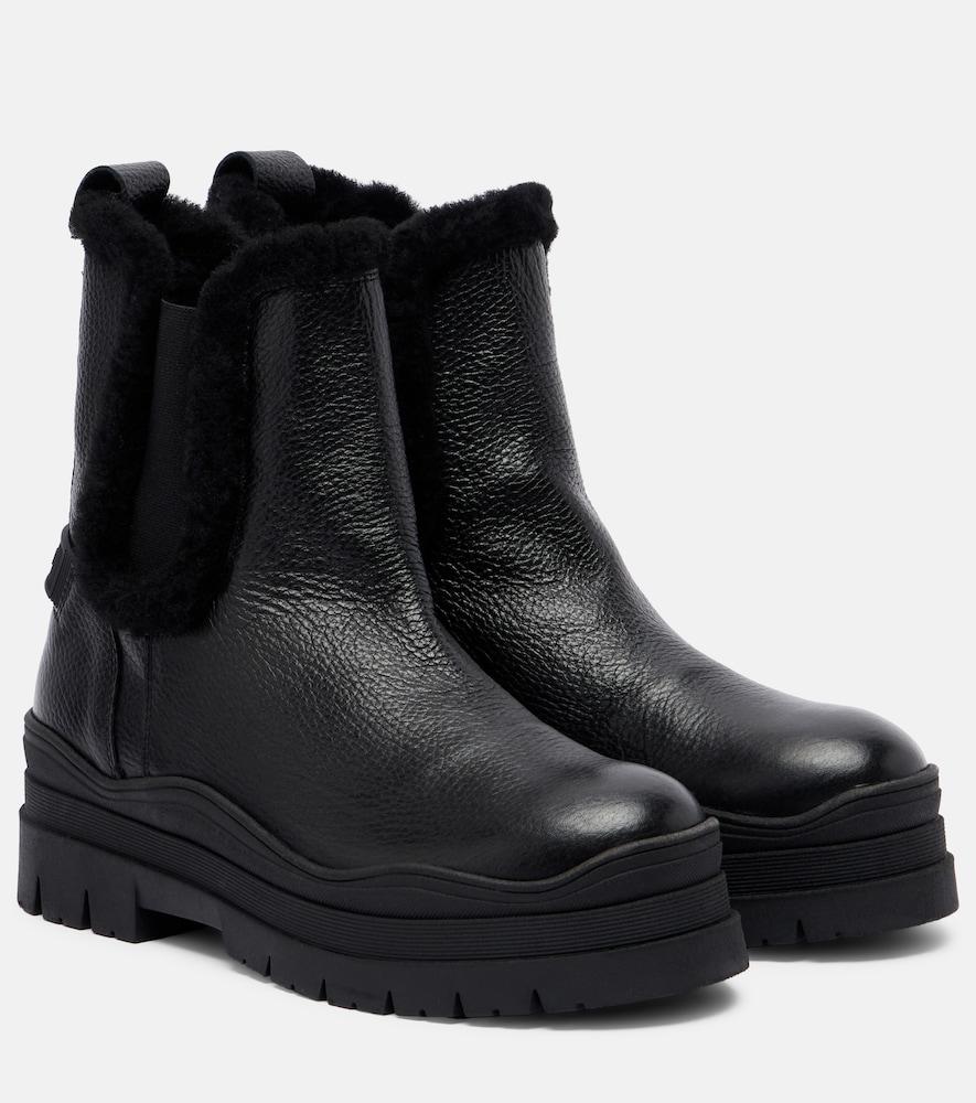 bogner arosa shearling-lined leather chelsea boots